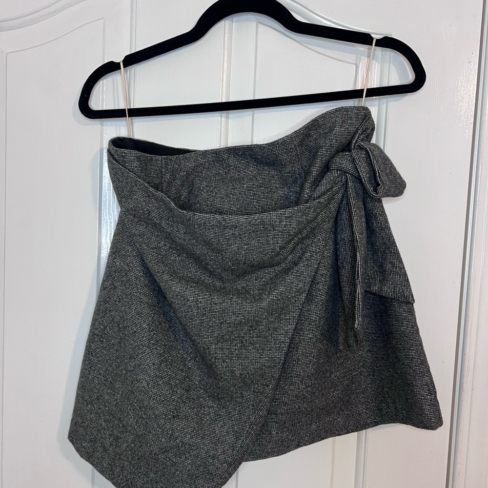 Aritzia Asymmetrical Gray Skirt